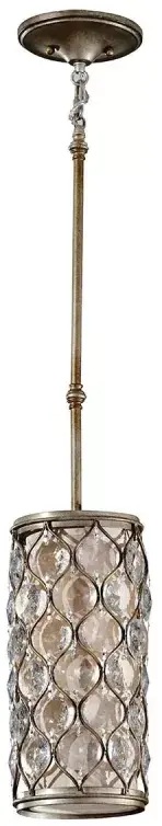 Elstead Lighting Lucia lampe suspendue 1x60 W argenté FE-LUCIA-P-D