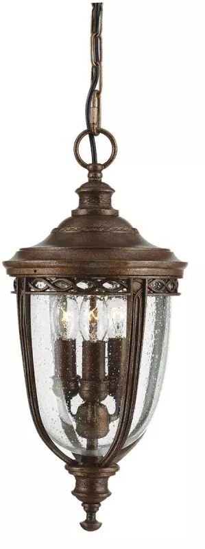 Elstead Lighting English Bridle suspension extérieure 3x60 W marron FE-EB8-M-BRB