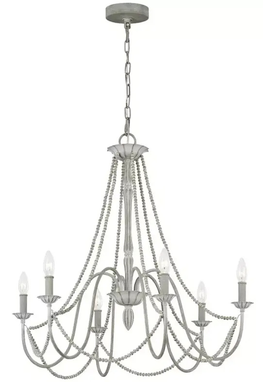 Elstead Lighting Maryville lampe suspendue 6x60 W gris/cendre FE-MARYVILLE6