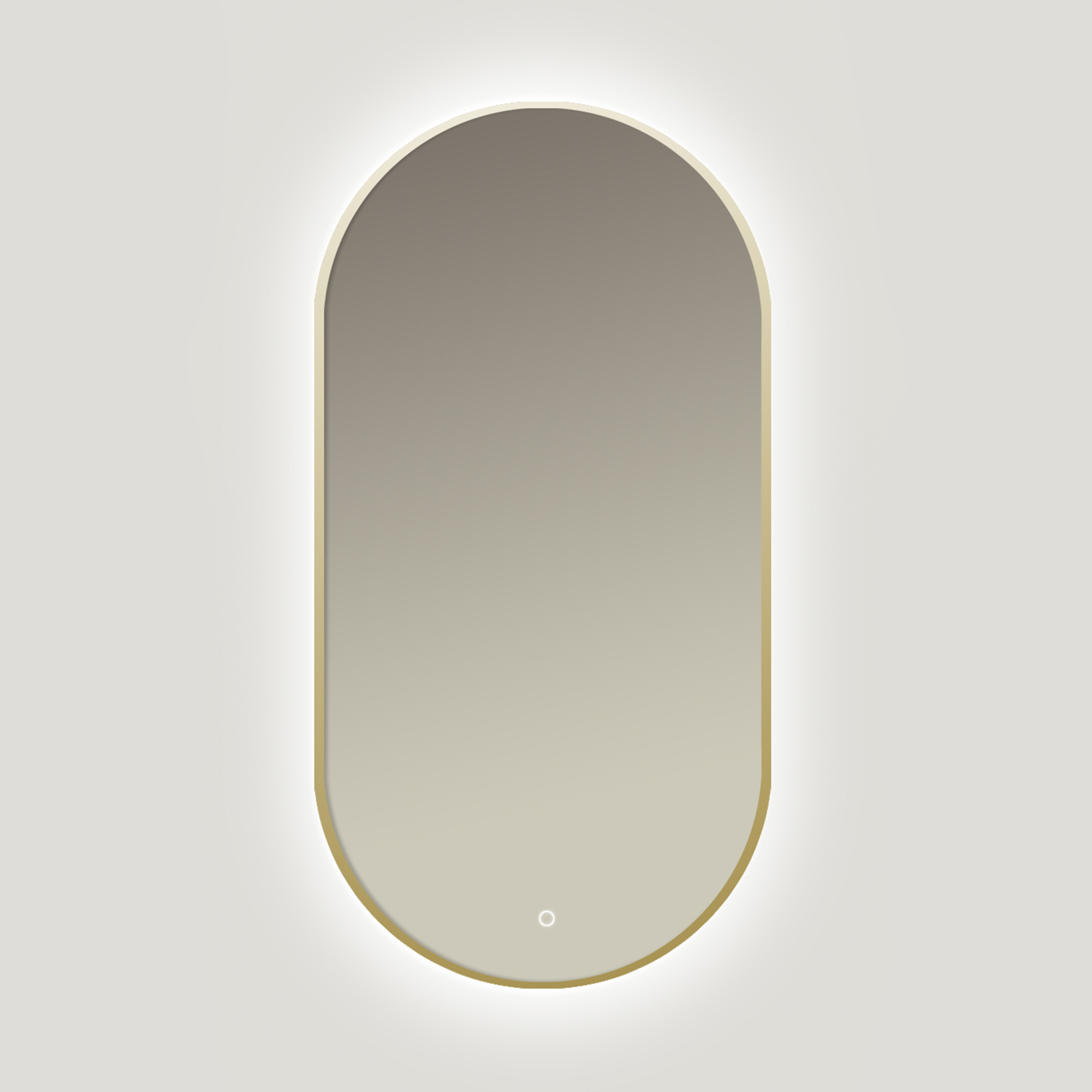 Ars Longa Ambiente miroir 50x100 cm ovale avec éclairage doré LED-AMBIENTE50100-Z