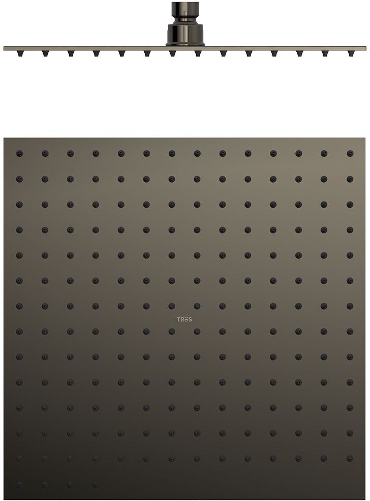 Tres Selection douche à effet de pluie 30x30 cm carrée noir 134315012KM