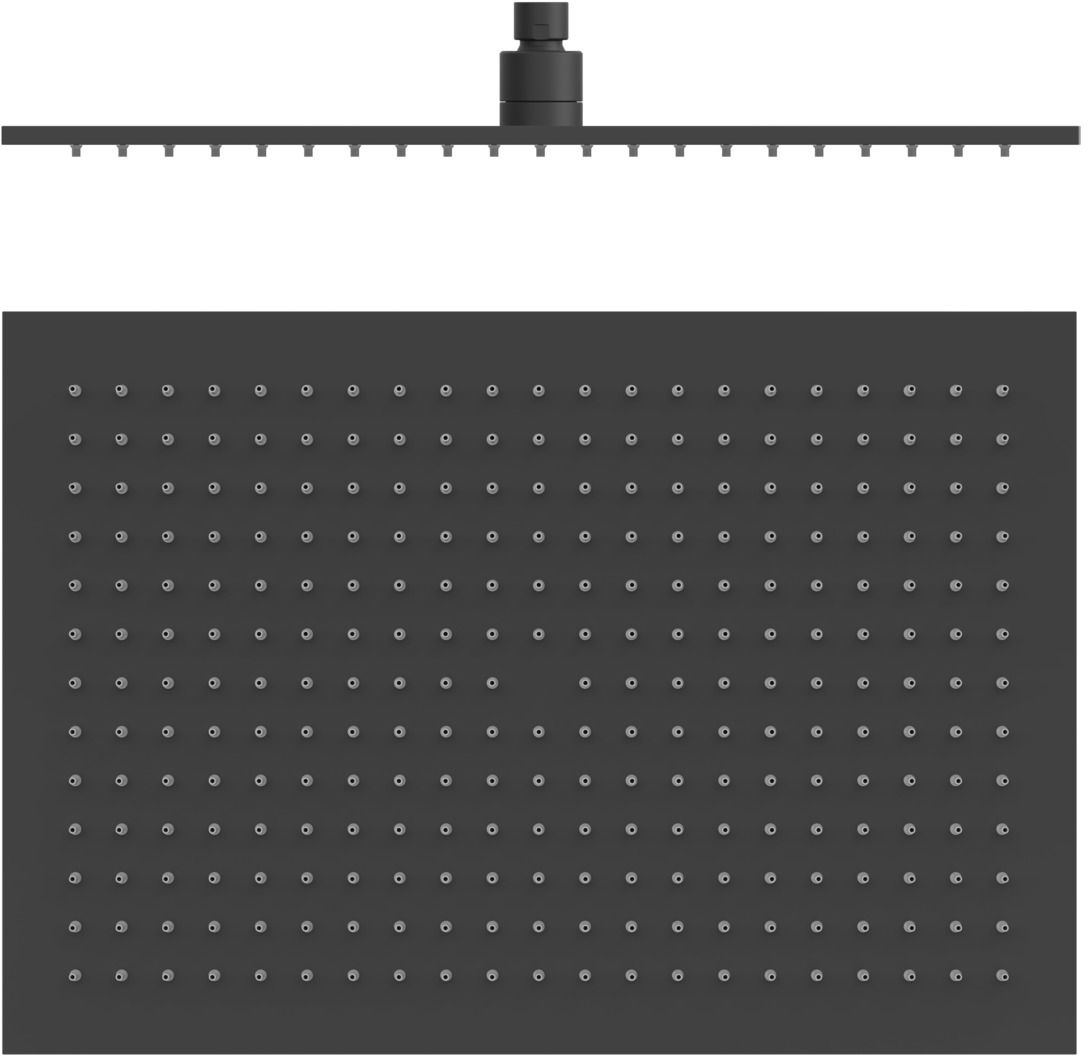 Tres Selection douche à effet de pluie 45x31.5 cm rectangulaire noir 29963203NM