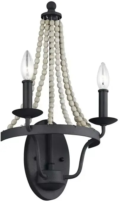 Elstead Lighting Nori applique murale 2x40 W bois FE-NORI2-DWZ