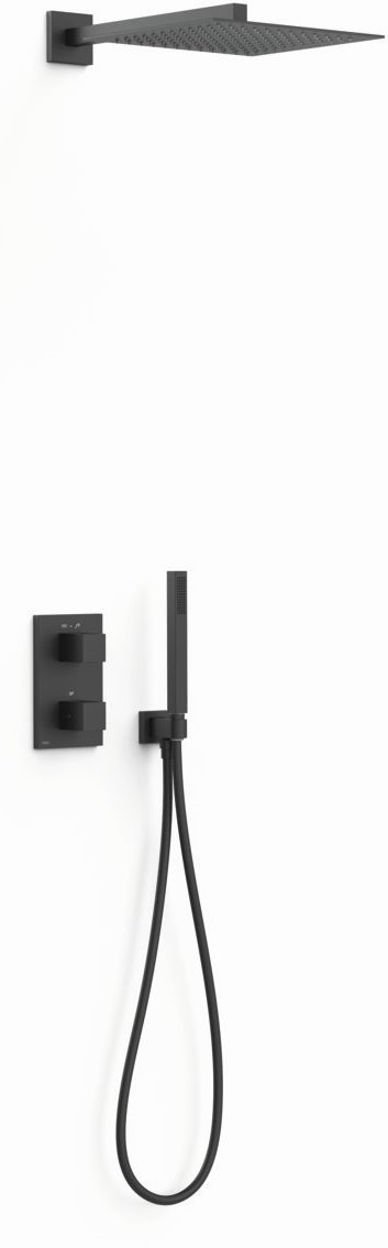 Tres Therm-Box ensemble de douche encastré avec thermostat oui noir 00635004NM
