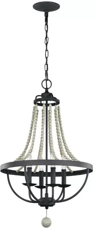 Elstead Lighting Nori lampe suspendue 4x40 W bois FE-NORI4-DWZ