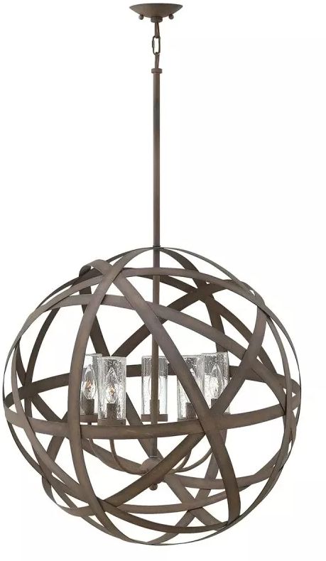 Elstead Lighting Carson suspension extérieure 5x40 W fer HK-CARSON-5P