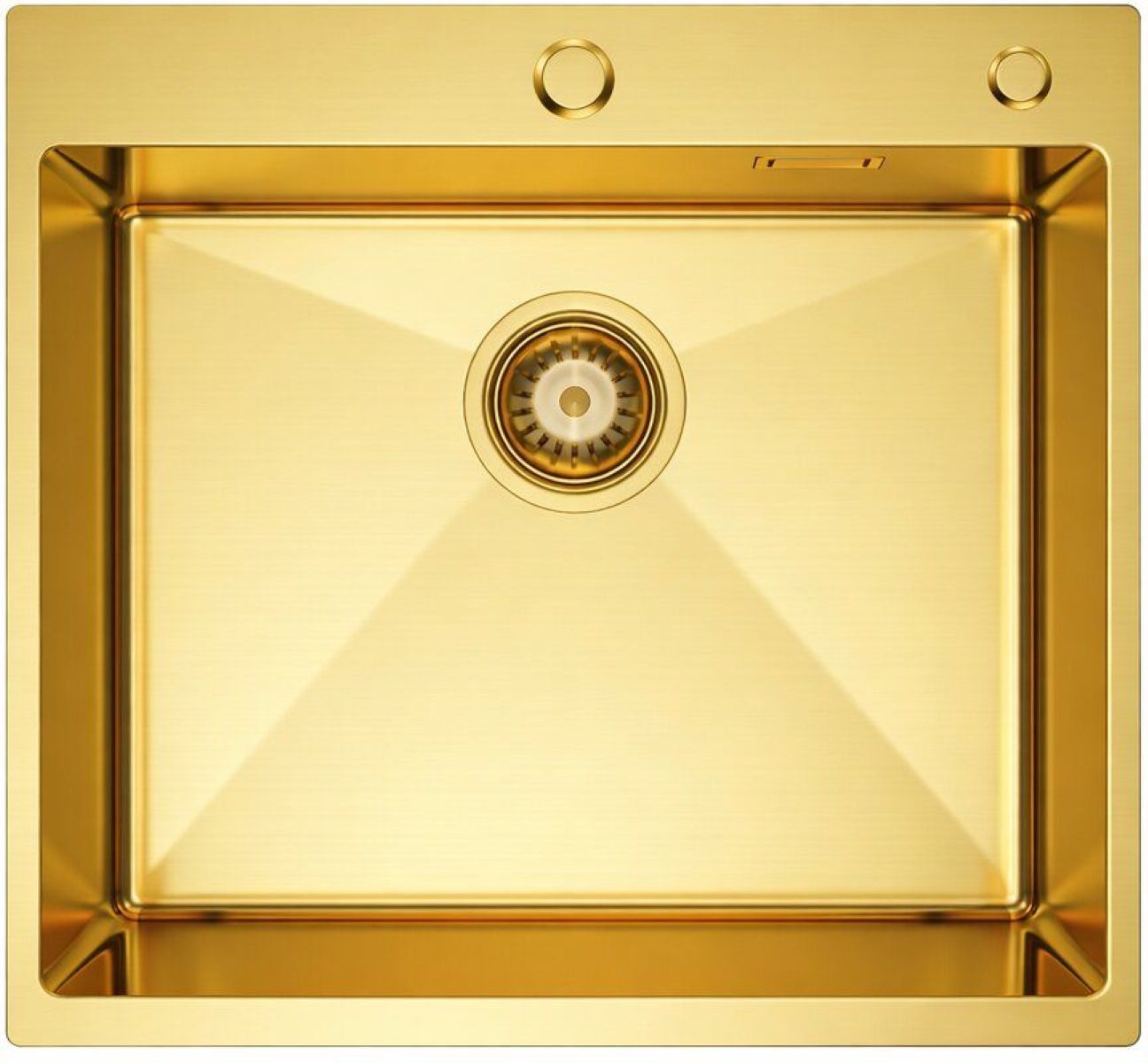 Ruvetti Masivo évier en acier inoxydable 50x50 cm doré 5002M_PVD_GOLD50_W