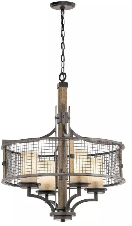 Elstead Lighting Ahrendale lampe suspendue 4x60 W marron KL-AHRENDALE4