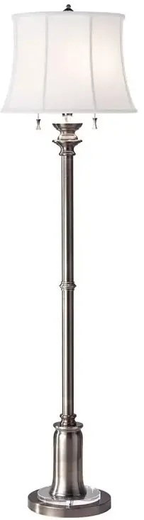 Elstead Lighting Stateroom lampadaire 2x60 W blanc-nickel FE-STATEROOM-FL-AN