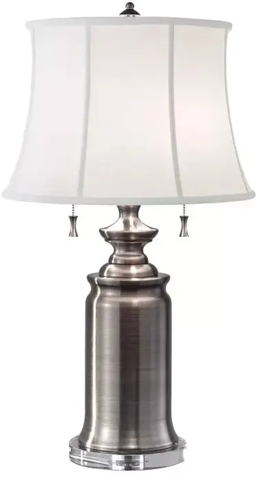 Elstead Lighting Stateroom lampe de table 2x60 W blanc-nickel FE-STATEROOM-TL-AN