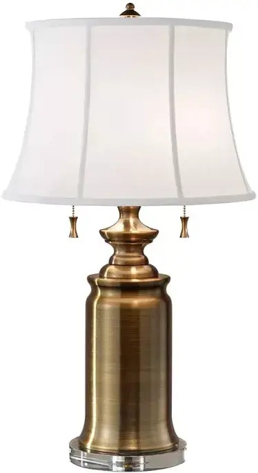 Elstead Lighting Stateroom lampe de table 2x60 W blanc-laiton FE-STATEROOM-TL-BB