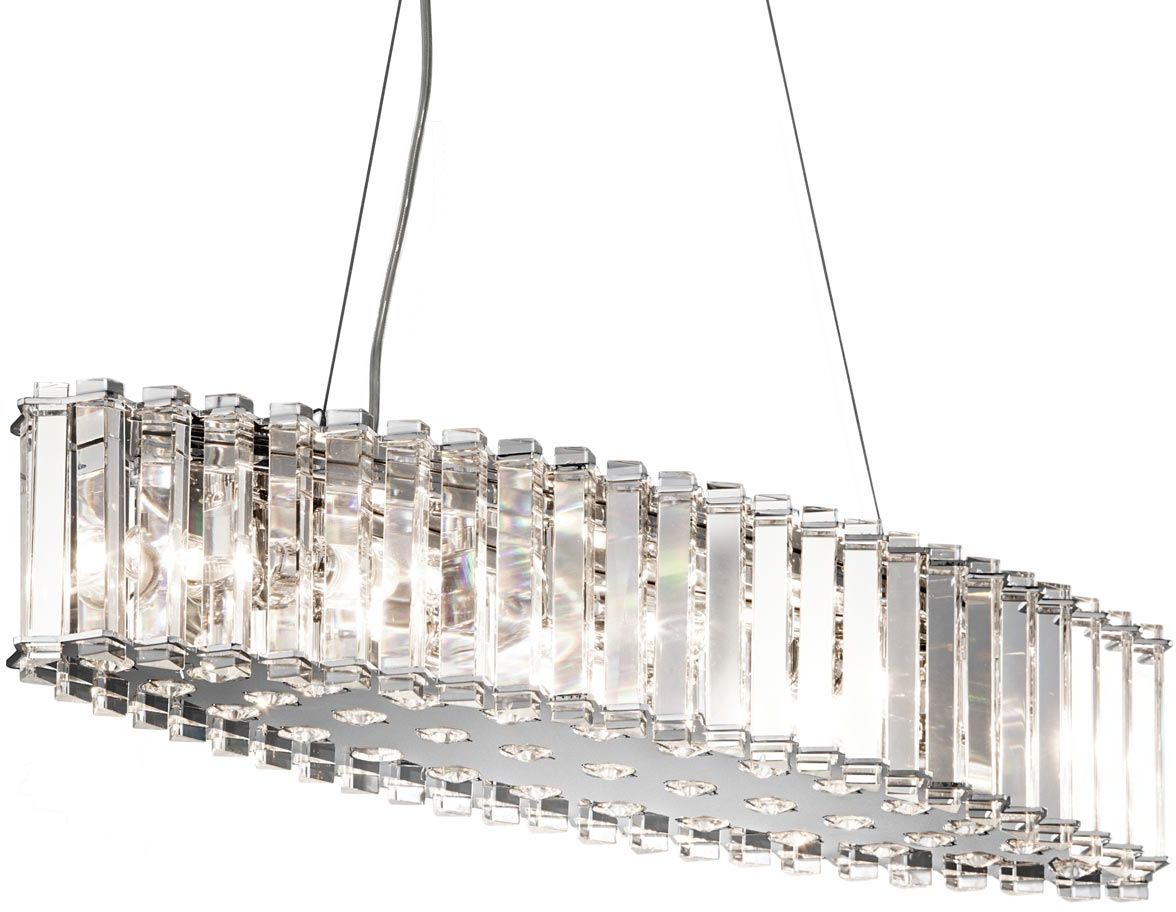 Elstead Lighting Crystal Skye lampe suspendue x3 W chrome KL-CRYSTAL-SKYE-ISLE