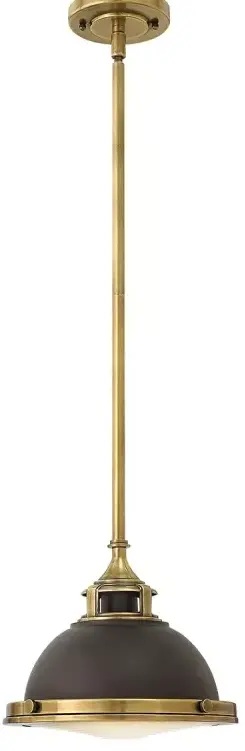 Elstead Lighting Amelia lampe suspendue 1x60 W marron HK-AMELIA-P-S-RB