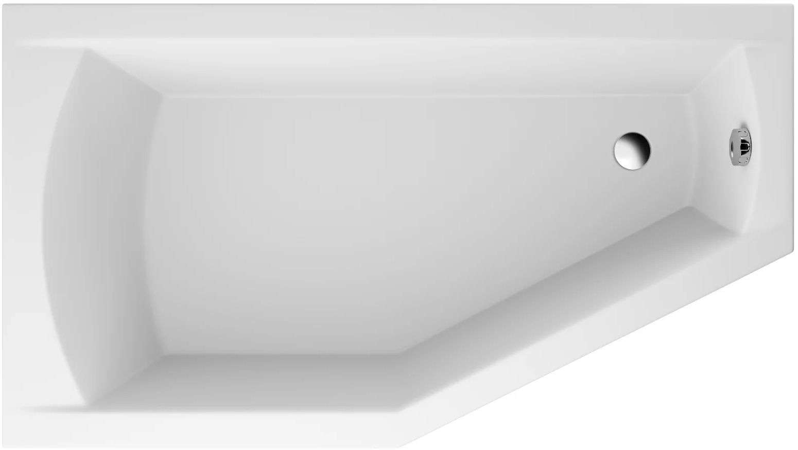 Polimat Selena baignoire d’angle 140x90 cm côté gauche blanc 00570