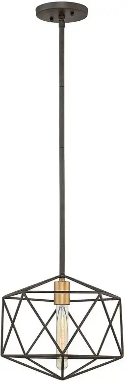 Elstead Lighting Astrid lampe suspendue 1x60 W doré-marron HK-ASTRID-MP