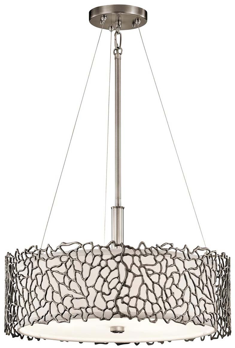 Elstead Lighting Silver Coral lampe suspendue 3x60 W KL-SILVER-CORAL-P-A