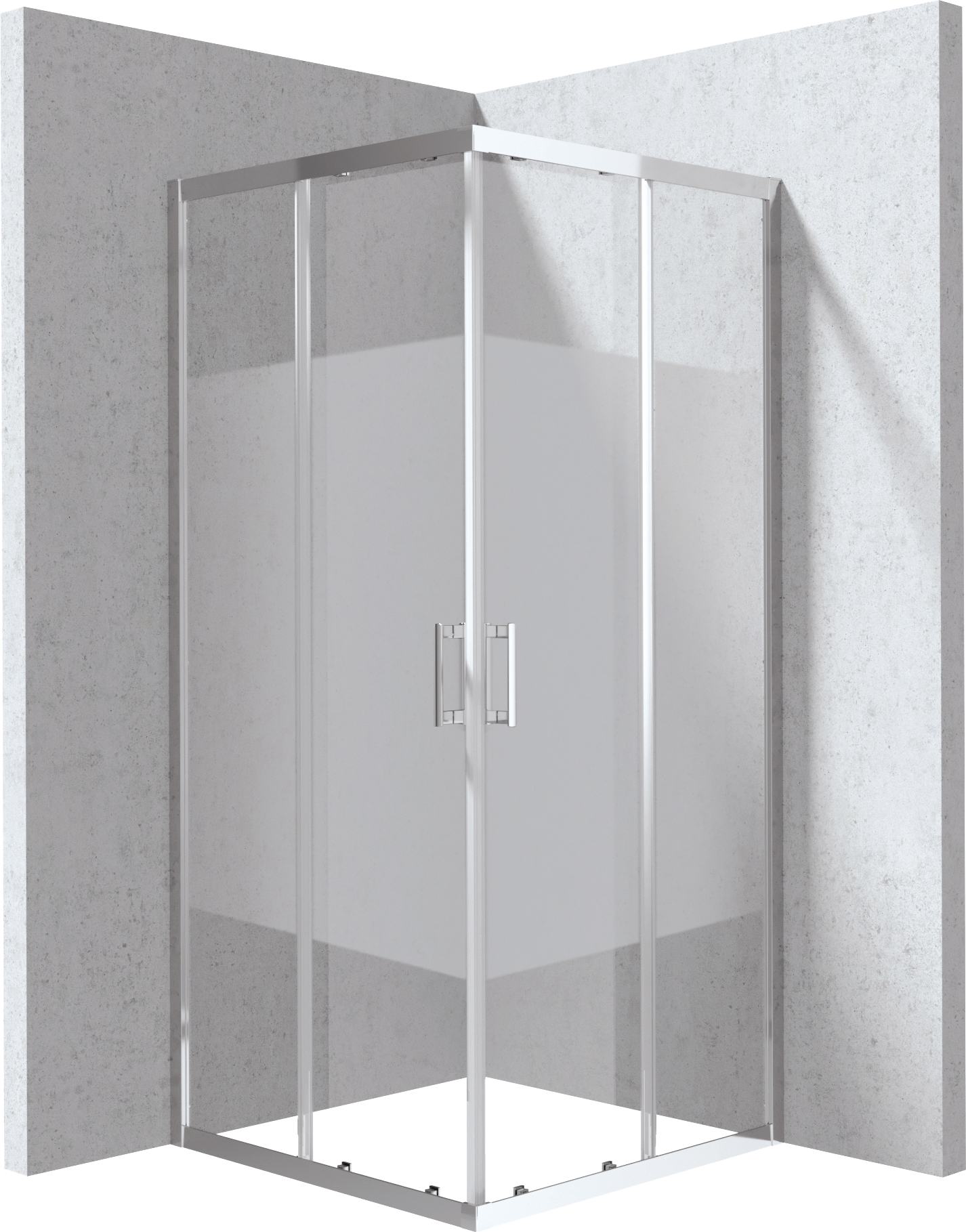 Deante Funkia Evo cabine de douche 80x80 cm carrée chrome brillant/verre à motif KYC_0E88P