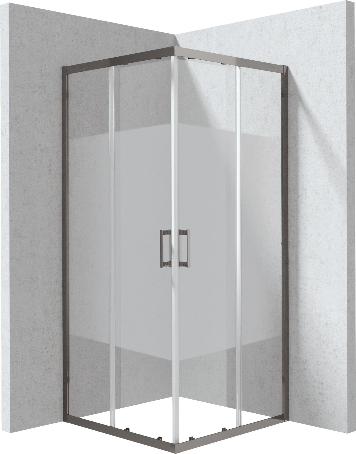 Deante Funkia Evo cabine de douche 80x80 cm carrée graphite mat/verre à motif KYCDE88P