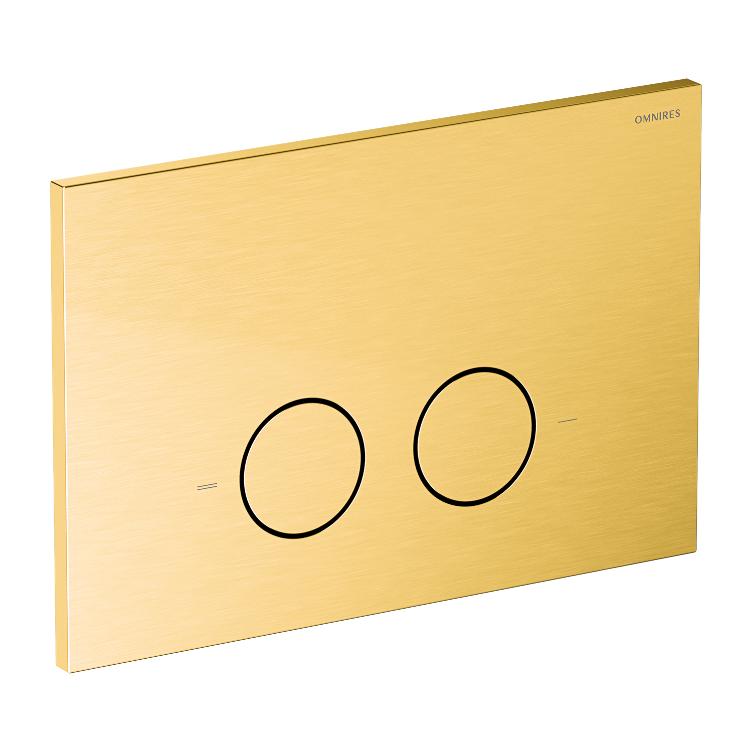 Omnires Steel-R45 bouton de chasse d'eau pour WC doré ST45PS1GLB