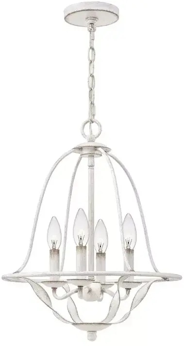 Elstead Lighting Bradbury lampe suspendue 4x40 W blanc QZ-BRADBURY-4P-AWH