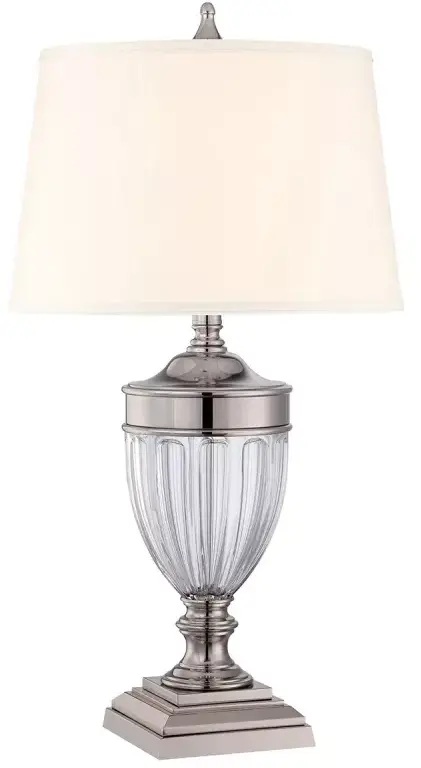 Elstead Lighting Dennison lampe de table 1x60 W nickel-crème QZ-DENNISON-PN