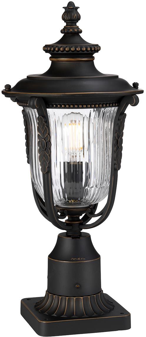 Elstead Lighting Luverne lampadaire extérieur 1x60 W marron KL-LUVERNE3-M
