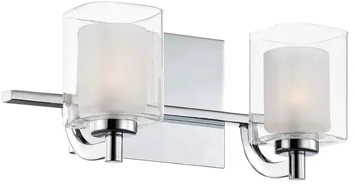 Elstead Lighting Kolt applique murale 2x3 W chrome QZ-KOLT2-PC-BATH