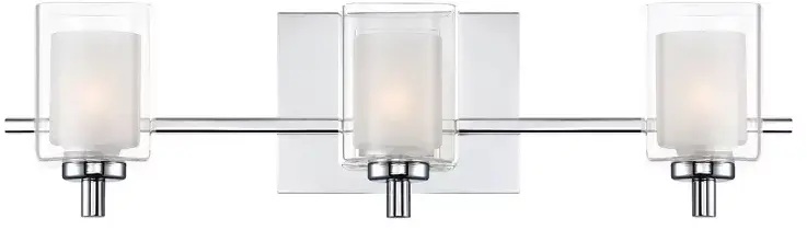 Elstead Lighting Kolt applique murale 3x3 W chrome QZ-KOLT3-PC-BATH