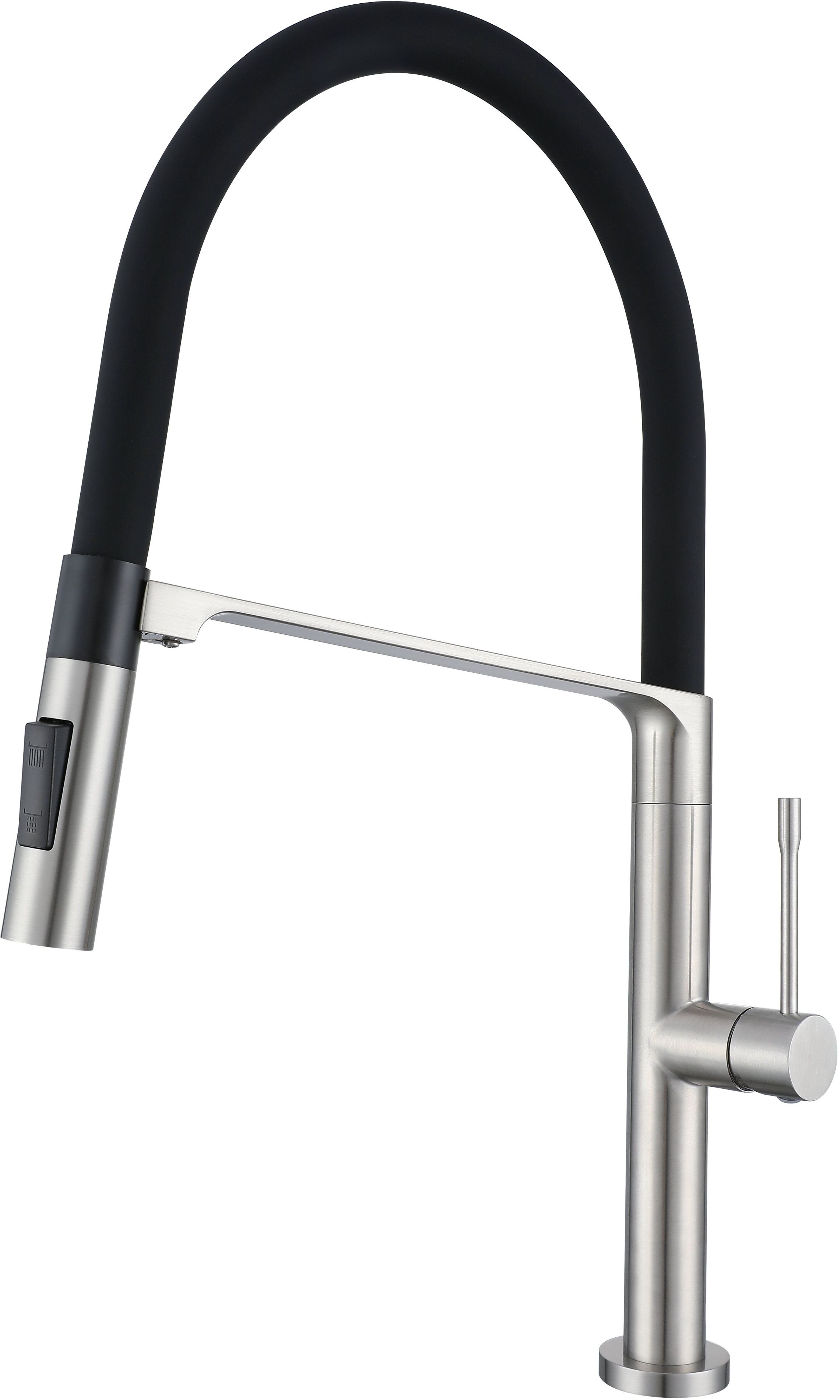 Ruvetti Azula mitigeur de cuisine sur pied acier inoxydable-noir 1011BS