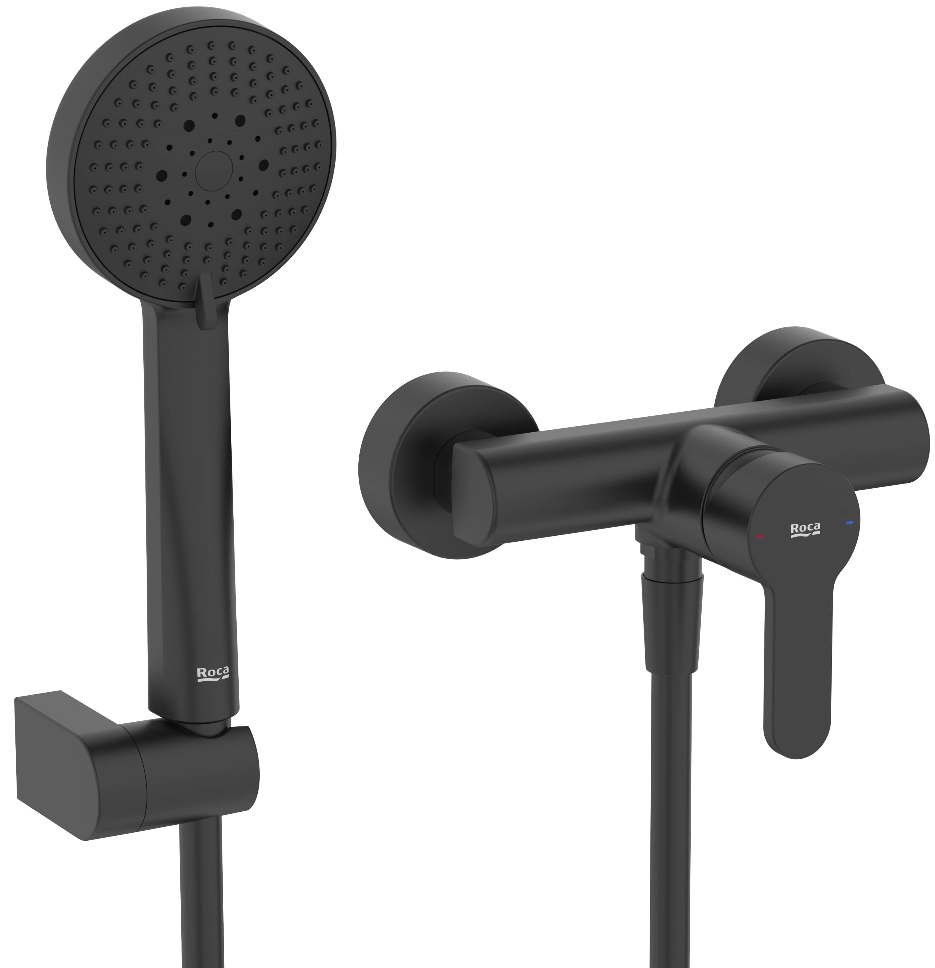 Roca l20 mitigeur de douche murale noir A5A209HNB0