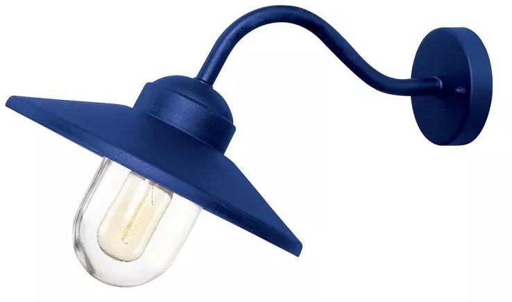 Elstead Lighting Klampenborg applique murale extérieure 1x60 W bleu KLAMPENBORG-NVB