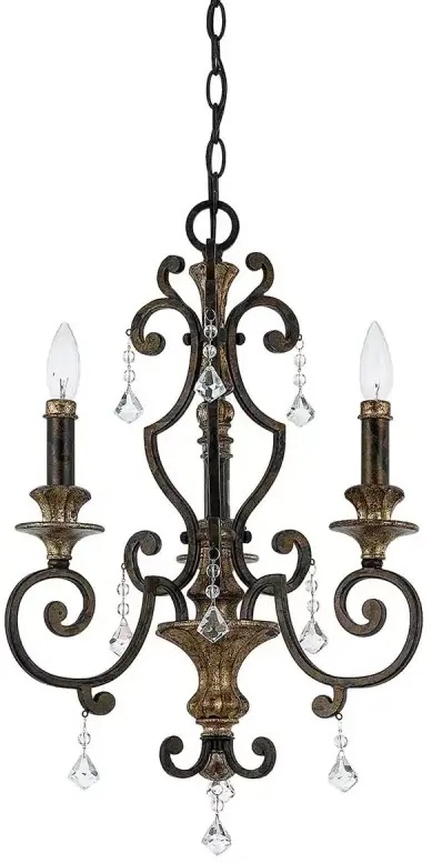 Elstead Lighting Marquette lampe suspendue 3x60 W marron QZ-MARQUETTE3