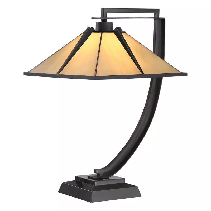 Elstead Lighting Pomeroy lampe de table 1x60 W marron QZ-POMEROY-TL