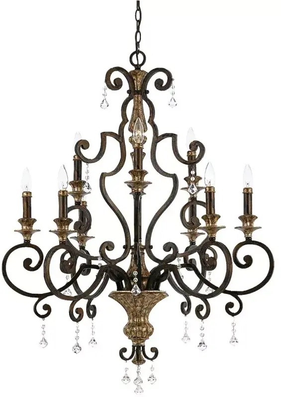 Elstead Lighting Marquette lampe suspendue x60 W marron QZ-MARQUETTE9