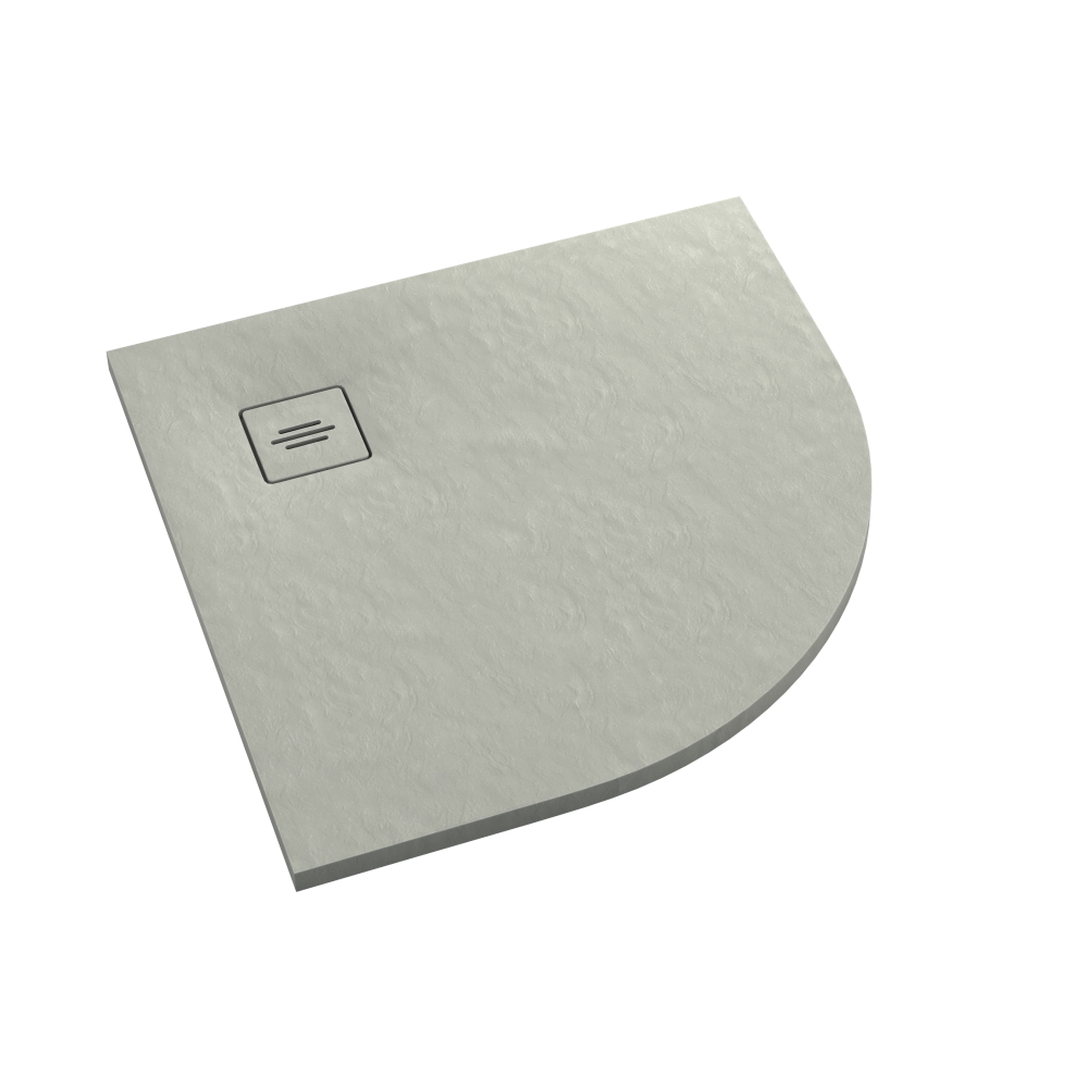 Schedline Protos Cement Stone receveur de douche semi-circulaire 90x90 cm ciment 3SP.P1O-9090/CT/ST-M1/CT/ST