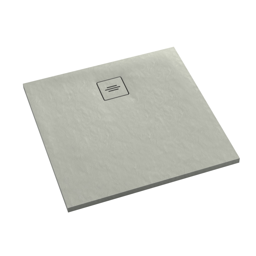 Schedline Protos Cement Stone receveur de douche carré 100x100 cm ciment 3SP.P2K-100100/CT/ST-M1/CT/ST