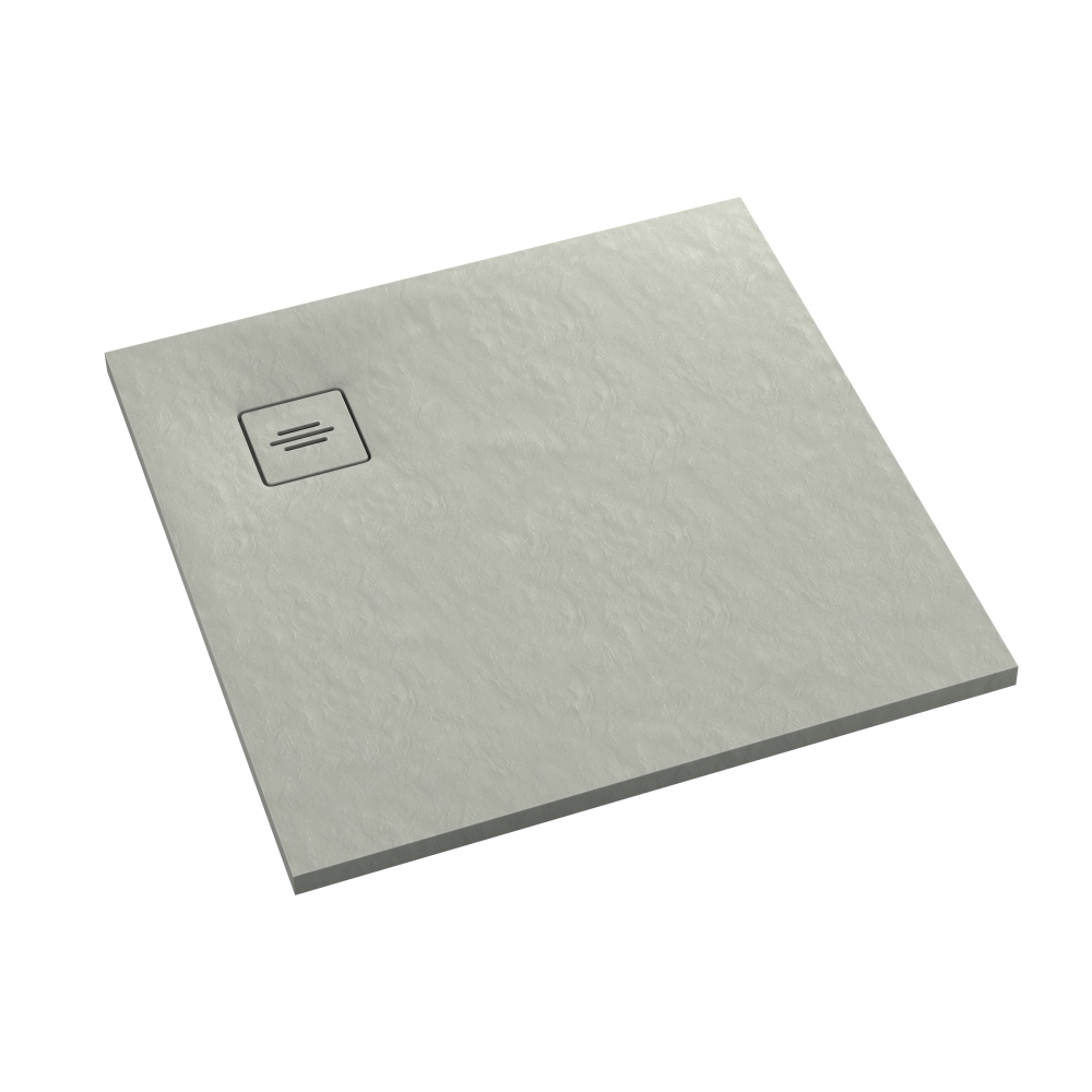 Schedline Protos Cement Stone receveur de douche carré 100x100 cm ciment 3SP.P1K-100100/CT/ST-M1/CT/ST