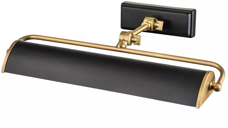 Elstead Lighting Winchfield applique murale 2x40 W noir-laiton WINCHFIELD-PLM-AB-OAK