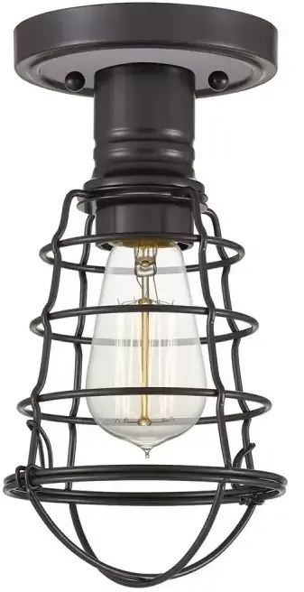 Elstead Lighting Mixon plafonnier 1x60 W marron QZ-MIXON-SF-PN