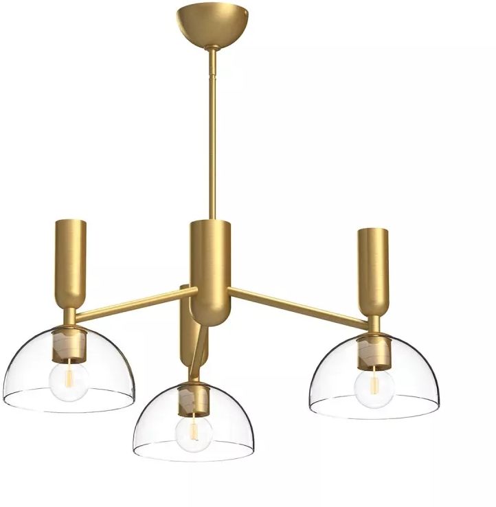 Elstead Lighting Jude plafonnier 3x60 W ALM-JUDE3-GD-CL