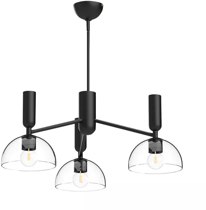 Elstead Lighting Jude plafonnier 3x60 W noir ALM-JUDE3-MB-CL