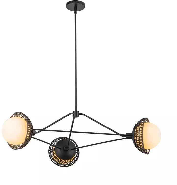 Elstead Lighting Perth lampe suspendue 3x60 W noir ALM-PERTH3-BK