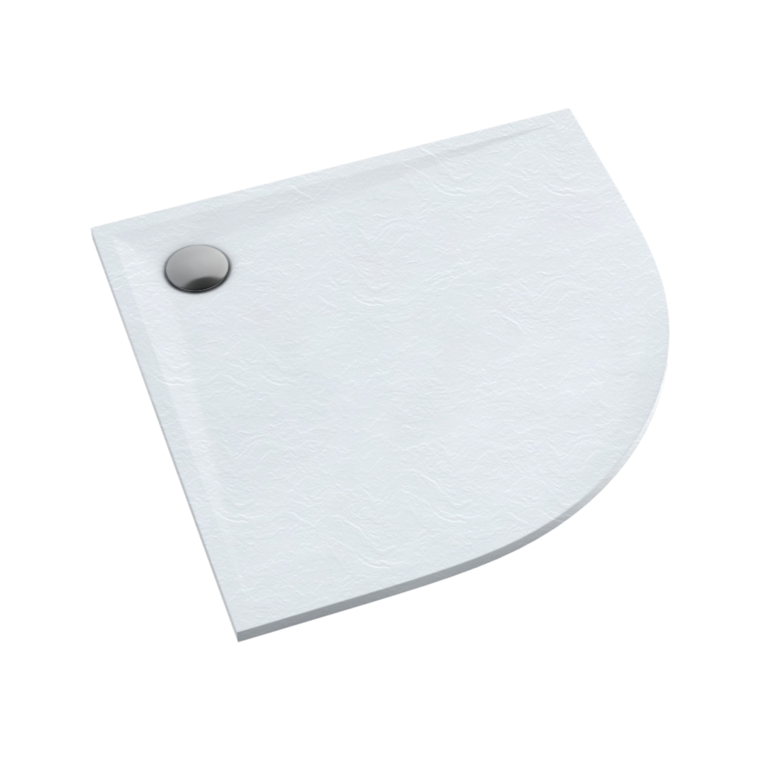 Schedline Libra White Stone receveur de douche semi-circulaire 80x80 cm blanc 3SP.L1O-8080/B/ST