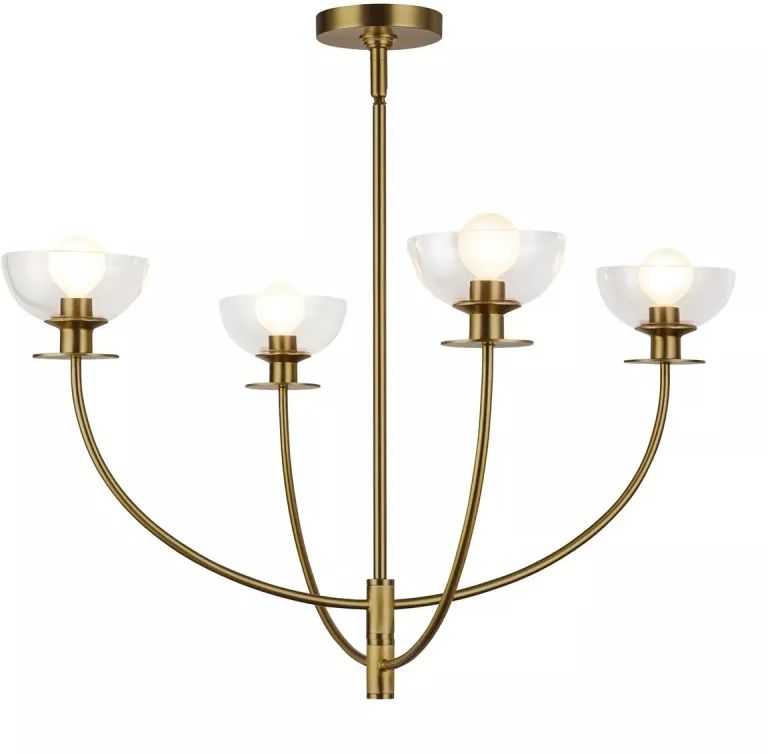 Elstead Lighting Sylvia plafonnier 4x40 W doré ALM-SYLVIA4-BG-CL