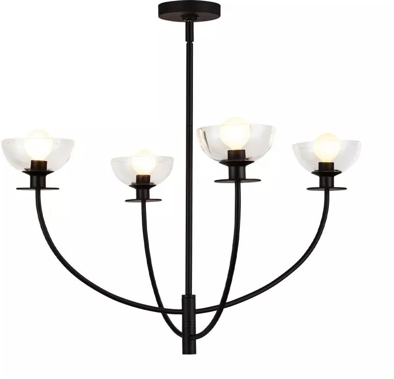 Elstead Lighting Sylvia plafonnier 4x40 W noir ALM-SYLVIA4-BK-CL