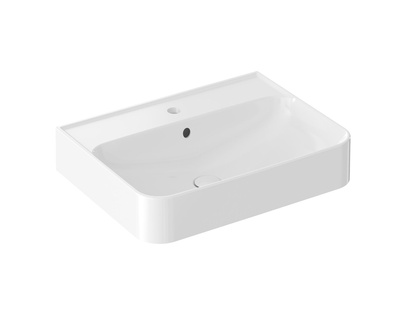 Ravak Ellen lavabo 60x45.5 cm rectangulaire classique blanc brillant XJX01160005