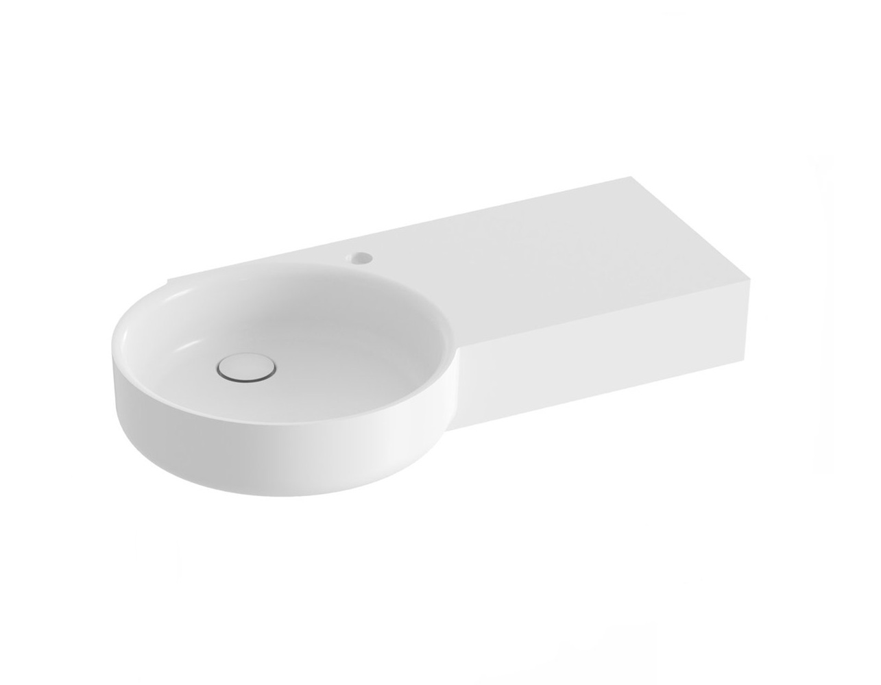 Ravak ARC lavabo 83x43.5 cm rectangulaire avec plateau blanc brillant XJXP1283000