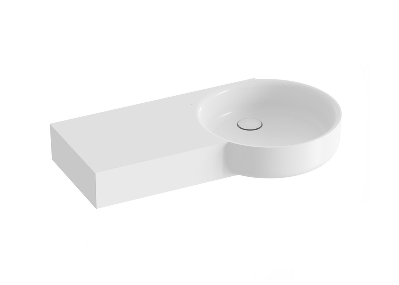 Ravak ARC lavabo 83x43.5 cm rectangulaire avec plateau blanc brillant XJXL1383000