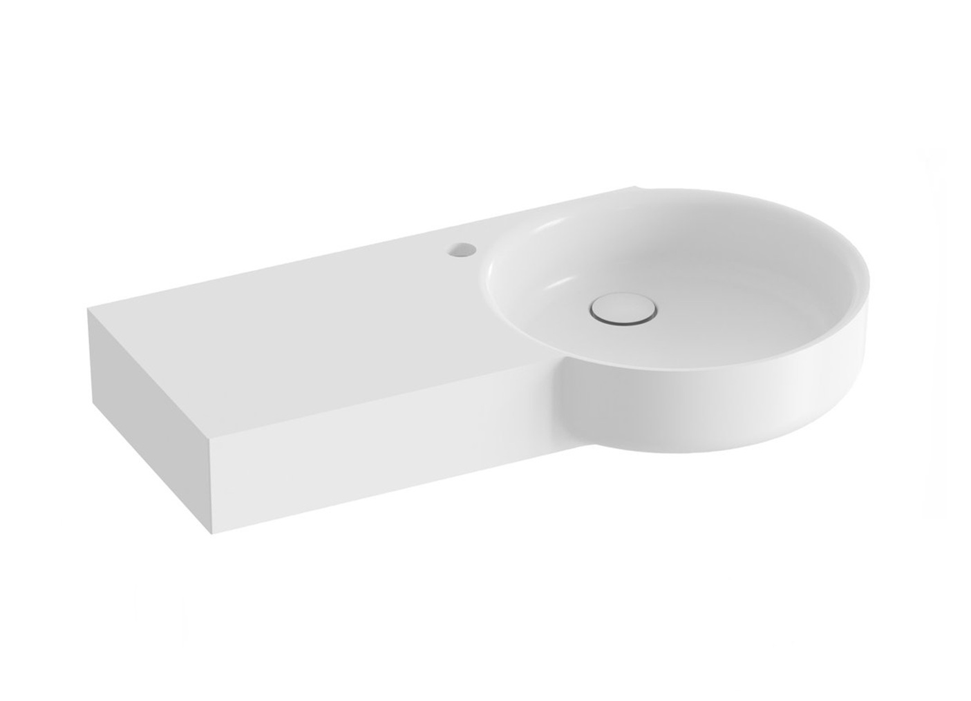 Ravak ARC lavabo 83x43.5 cm rectangulaire avec plateau blanc brillant XJXL1283000