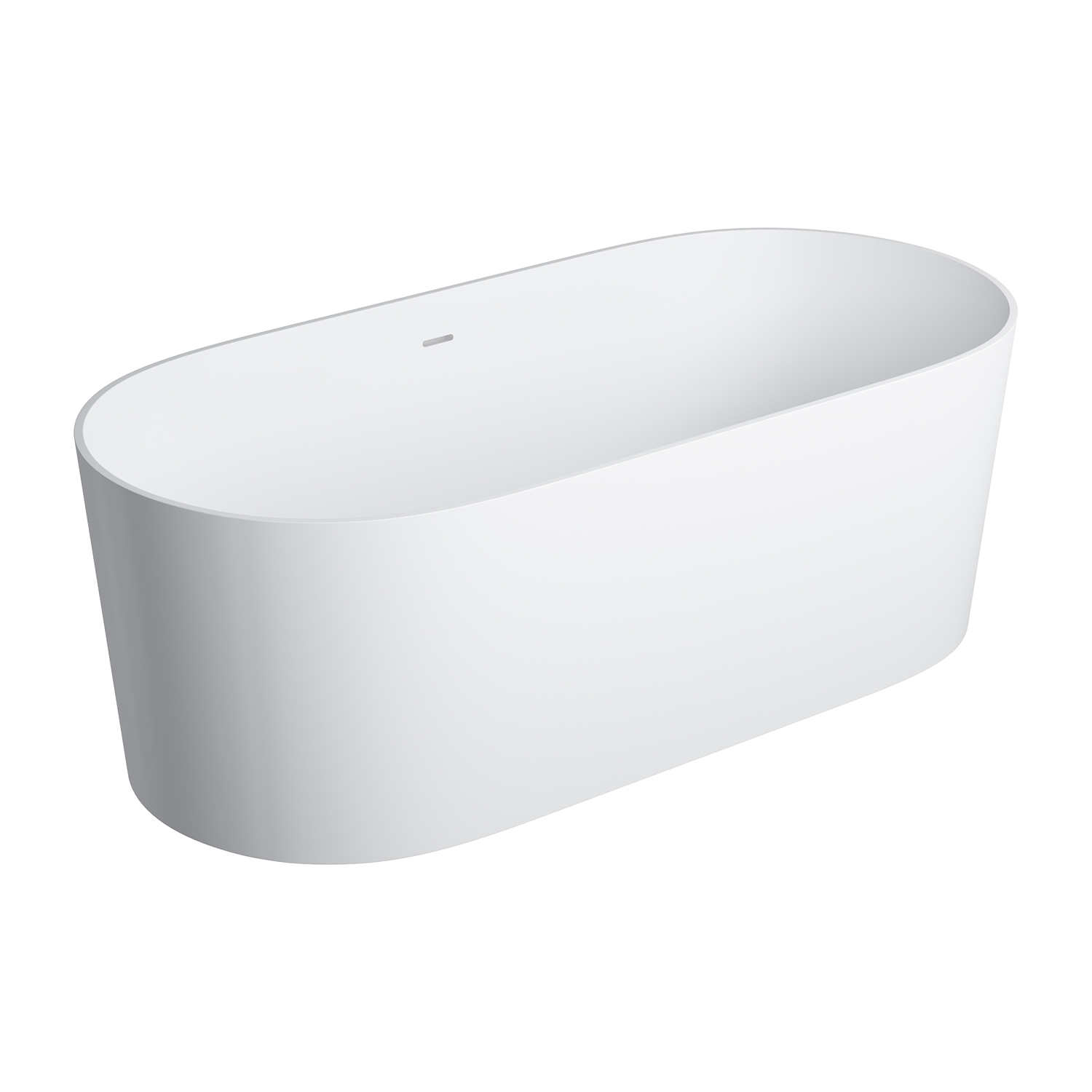 Omnires Ovo M+ baignoire autoportante 160x75 cm ovale blanc OVO160WWZPBM